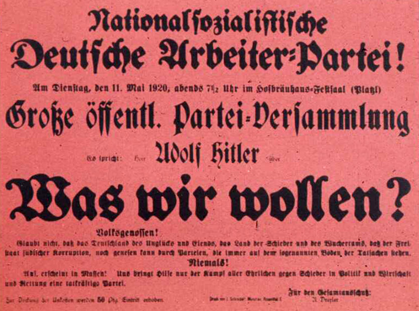 Affiche de 1920 du NSDAP